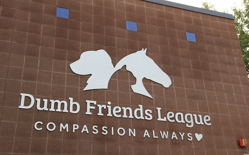 Outside building sign for Dumb Friends League photo